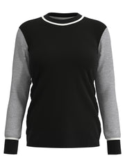 Womens Color Block Golf Sweater-Sweaters-Black-L-Callaway