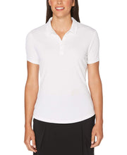 Womens Cooling Twill Textured Polo Polos White / S