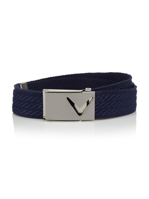 Womens Cutout Web Belt-Belts-Navy-OS-Callaway