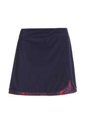 Womens Faux Wrap Skort-Skorts-Peacoat-S-Callaway Apparel