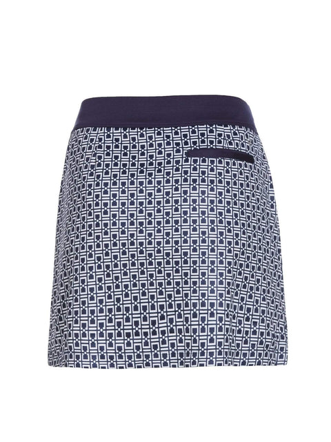 Womens Geo Print Skort with Front Slit-Skorts-Callaway