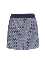 Womens Geo Print Skort with Front Slit-Skorts-Peacoat-L-Callaway