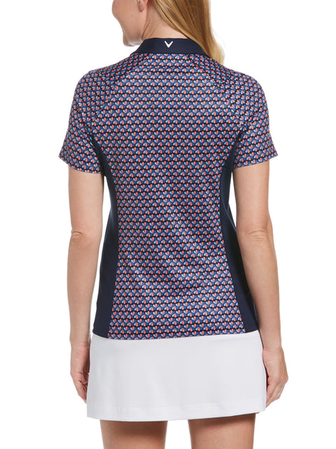 Womens Geo Print Golf Swing Tech Tee-Polos-Callaway