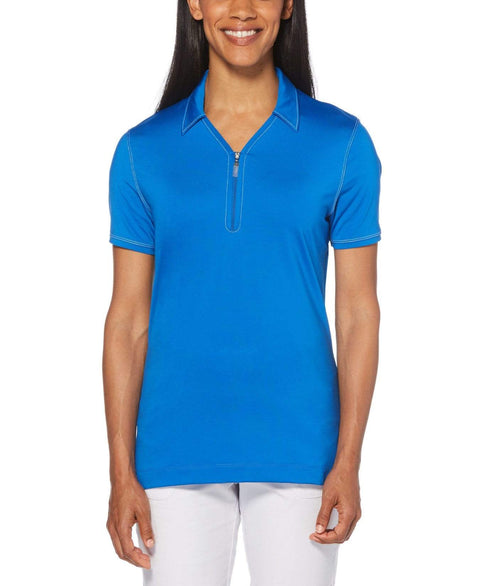 Womens Industrial Stitch Polo Polos Magnetic Blue / XXXL