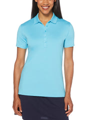 Womens Knit Collar Polo-Polos-Blue Atoll-XXL-Callaway