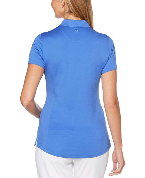 Womens Micro Hex Solid Polo Polos