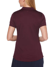 Womens Micro Hex Solid Polo Polos