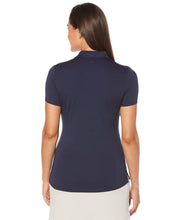 Womens Micro Hex Solid Polo Polos