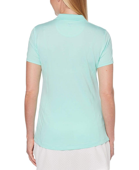 Womens Micro Hex Solid Polo Polos