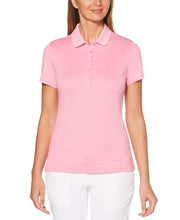 Womens Micro Hex Solid Polo Polos Fuchsia Pink / XL