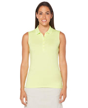 Womens Micro Hex Solid Polo Polos Sharp Green / L