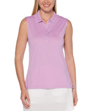 Womens Micro Hex Solid Polo Polos Sheer Lilac / XXL