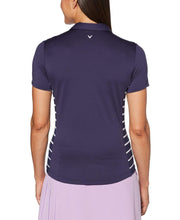 Womens Mini Print Stripe Polo Polos