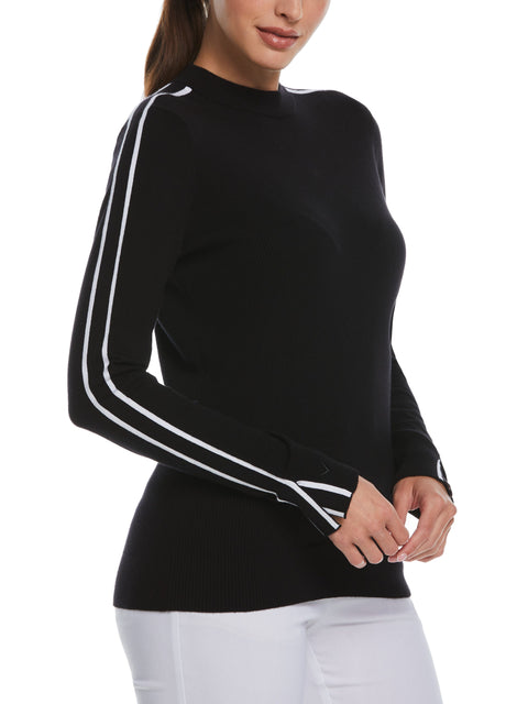 Mock Neck Golf Sweater (Black) 