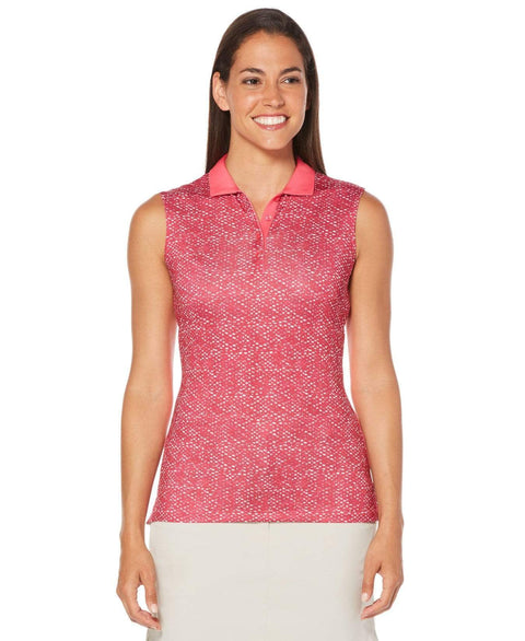 Womens Ombre Dot Polo Polos Pink Yarrow / L