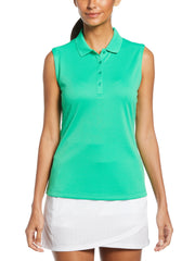 Womens Opti Dri™ Sleeveless Polo (Bright Green) 