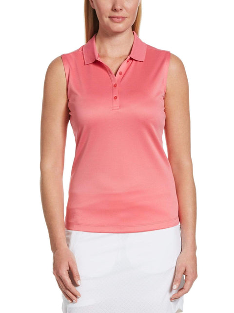 Womens Opti Dri Sleeveless Polo-Polos-Camellia Rose-S-Callaway Apparel