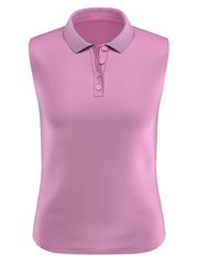 Womens Solid Knit Polo-Polos-Lilac Chiffon-M-Callaway