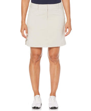 Womens Opti-Stretch 18 in. Solid Skort Skorts Silver Lining / 4