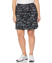 Womens Plus Floral Printed Skort Skorts Caviar / 2X