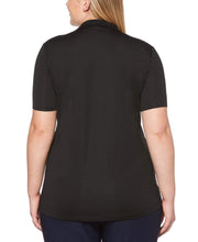 Womens Plus Micro Hex Polo Polos