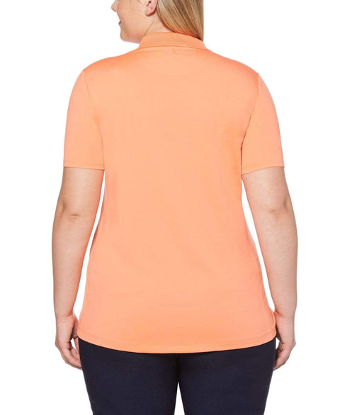 Womens Plus Micro Hex Polo Polos