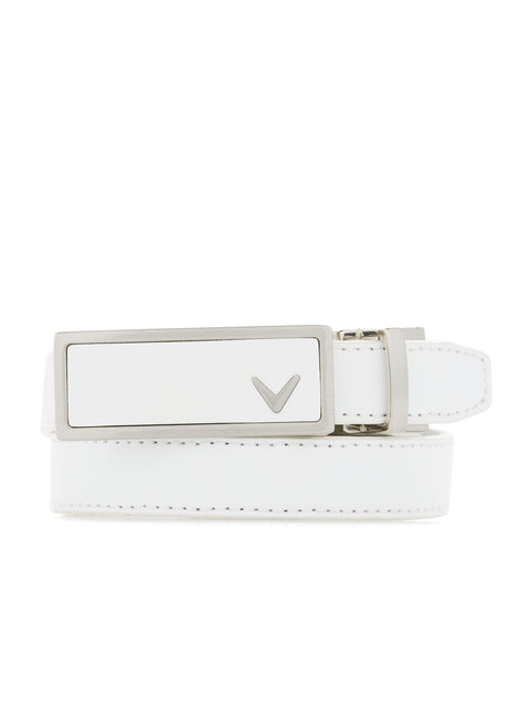 Womens Plus Sleek Modern Belt-Belts-Bright White-OS-Callaway