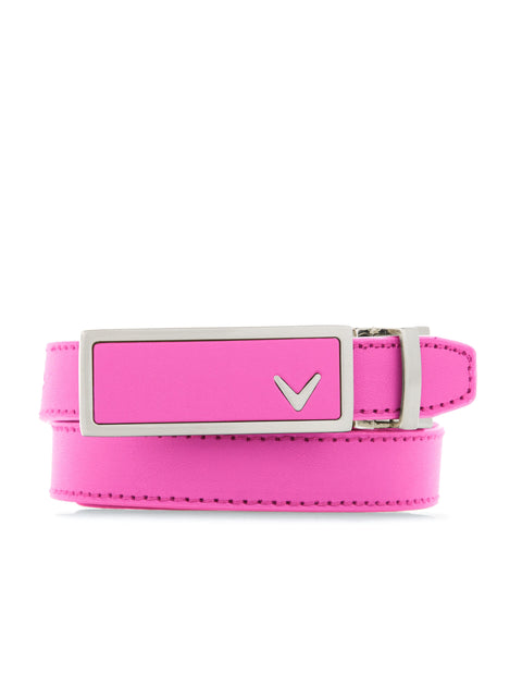 Womens Plus Sleek Modern Belt-Belts-Fuchsia Pink-OS-Callaway