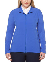 Womens Plus Thermal Perforated Jacket Jackets Dazzling Blue / 3X