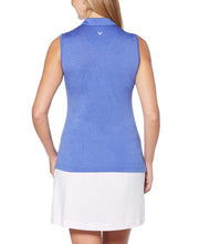 Womens Sleeveless 1/4 Zip Heather Polo Polos