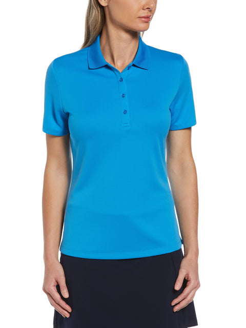 Womens Solid Swing Tech Polo-Polos-Ibiza Blue-M-Callaway