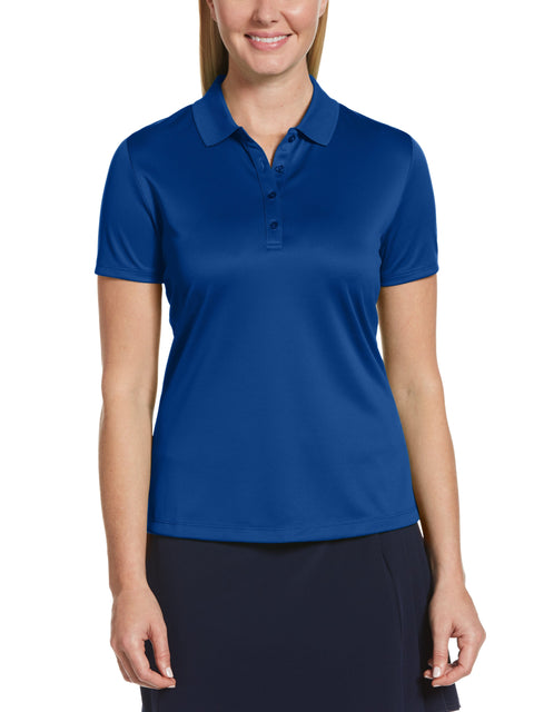 Womens Solid Swing Tech Polo-Polos-Mazarine Blue-S-Callaway