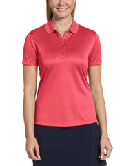 Womens Solid Swing Tech Polo-Polos-Raspberry Sorbet-L-Callaway