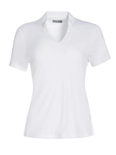 Womens Solid V-Neck Tee-Polos-Brilliant White-M-Callaway Apparel