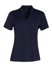 Womens Solid V-Neck Tee-Polos-Navy-S-Callaway