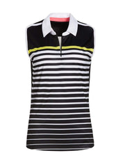 Womens Stripe Front Polo-Polos-Green Sheen-L-Callaway Apparel