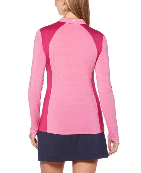 Womens Sun Protection 1/4 Zip Polo-Polos-Callaway Apparel