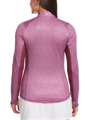 Womens Swing Tech Mini Leaf Print Sun Protection Shirt-Jackets-Callaway