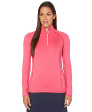 Womens Swing Tech Mock Pullover Jackets Pink Yarrow / S