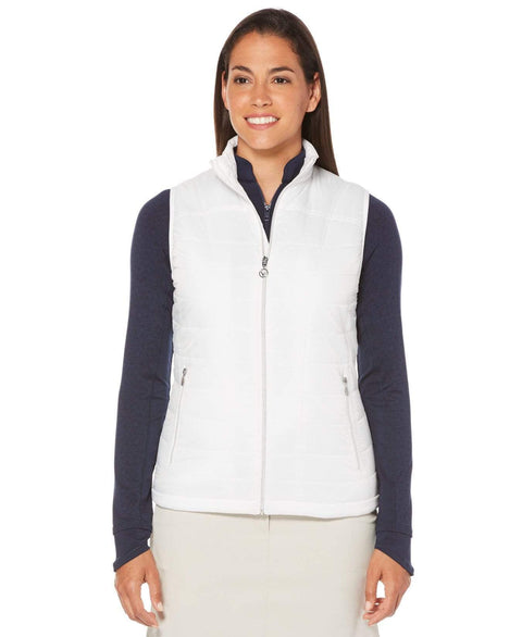 Womens Thermal Lightweight Quilted Vest Jackets Bright White / XS