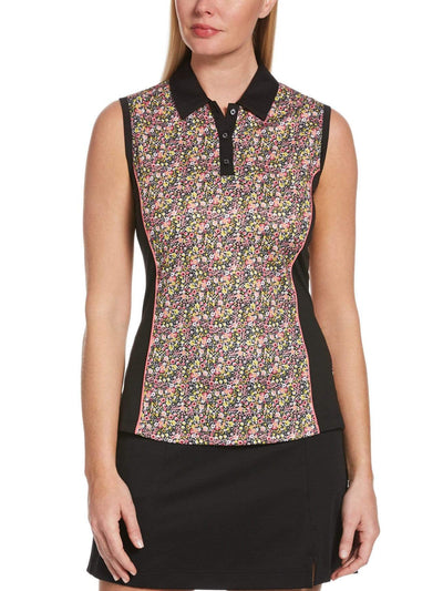 Womens Ditsy Print Polo-Polos-Caviar-XXL-Callaway Apparel