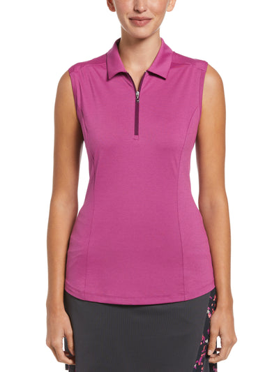 Tonal Heather Golf Polo (Deep Purple Htr) 