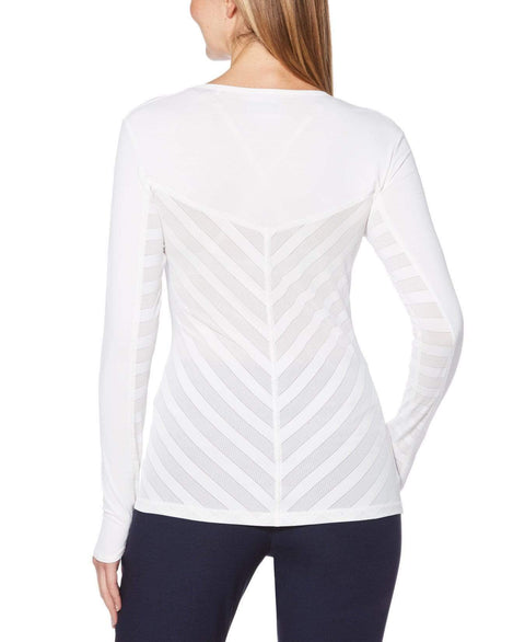 Womens Ventilated Mesh Panel Pullover Polos